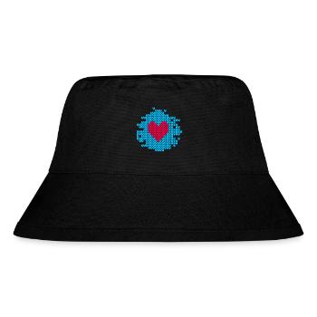 Coeur tricot motif noël moche Noël Noël - Bob recyclé Stanley/Stella - noir - Devant