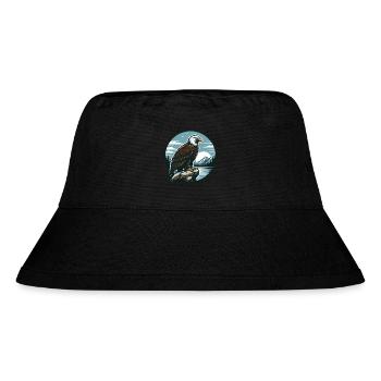 ADLER GREIFVOGEL HABICHT JÄGER FLUG MAJESTÄT FEDER - Stanley/Stella recycelter Bucket Hat - Schwarz - Vorne