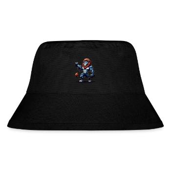 POWERFUL LION POWER MUSCLE BUILDING WEIGHTLIFTING GYM - Stanley/Stella Recycled Bucket Hat - black - Front