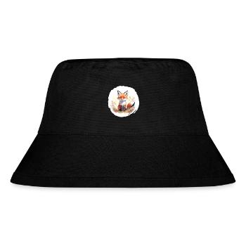 Fox Watercolor - Stanley/Stella Recycled Bucket Hat - black - Front
