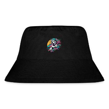 SIBERIAN HUSKY DOG SKATEBOARD SPORT GOGGLES COOL - Stanley/Stella Recycled Bucket Hat - black - Front