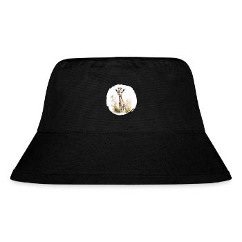 Aquarell Giraffe - Stanley/Stella recycelter Bucket Hat - Schwarz - Vorne