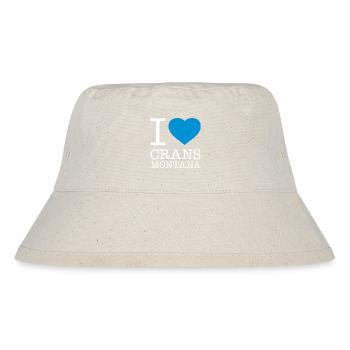 I LOVE CRANS-MONTANA - Stanley/Stella recycelter Bucket Hat - Naturweiß - Vorne