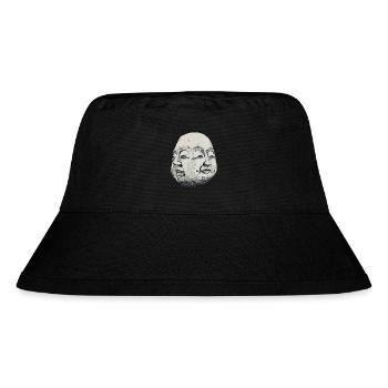 Buddha Kopf vier Gesichter Freude Zufriedenheit - Stanley/Stella recycelter Bucket Hat - Schwarz - Vorne