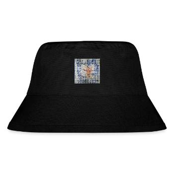 Abstraktes Tierporträt mit Kuh - Stanley/Stella recycelter Bucket Hat - Schwarz - Vorne