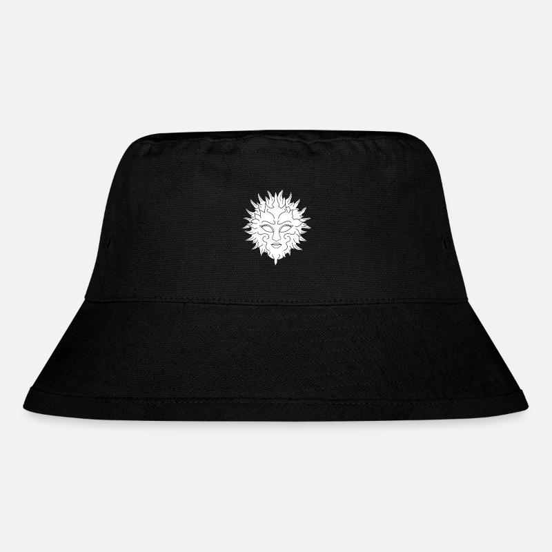 Weiße Sonne - Stanley/Stella recycelter Bucket Hat - Schwarz