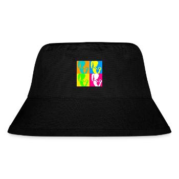 Popart Sportliche Damen - Stanley/Stella recycelter Bucket Hat - Schwarz - Vorne
