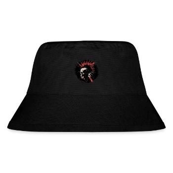 "Rebellion Resonance" - Punk Skull Inferno - Stanley/Stella Recycled Bucket Hat - black - Front