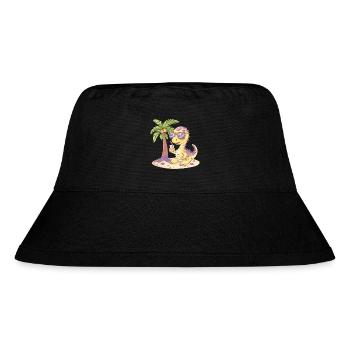 Dinosaurier brontosaurus Sommer - Stanley/Stella recycelter Bucket Hat - Schwarz - Vorne