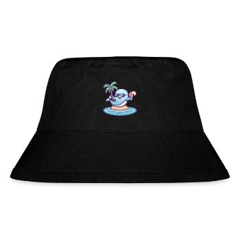 Whale Summer Vacation - Stanley/Stella Recycled Bucket Hat - black - Front