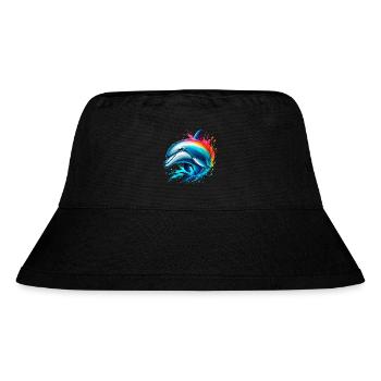 Dolphin - Stanley/Stella Recycled Bucket Hat - black - Front