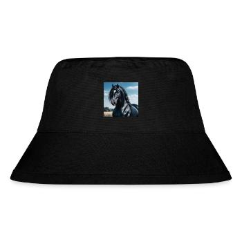 Eleganz des Pferdes - Stanley/Stella recycelter Bucket Hat - Schwarz - Vorne