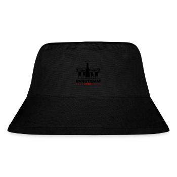 Team Bräutigam Polterhochzeit - Stanley/Stella recycelter Bucket Hat - Schwarz - Vorne