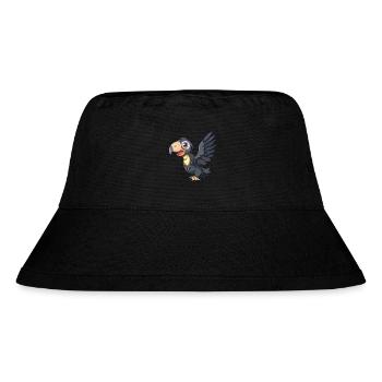 Kalifornischer Kondor in lebhafter Pose - Stanley/Stella recycelter Bucket Hat - Schwarz - Vorne