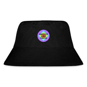 LGBT-Jugendliche schützen - Stanley/Stella recycelter Bucket Hat - Schwarz - Vorne