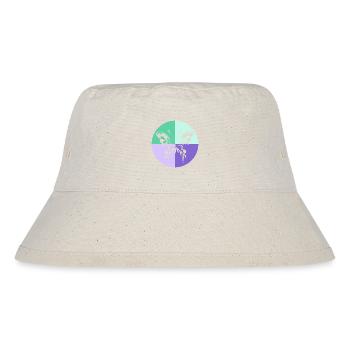 Schmetterling Quartett Grün Lila - Stanley/Stella recycelter Bucket Hat - Naturweiß - Vorne