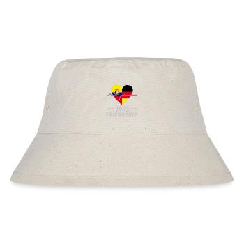 Ecuador und Deutschland 100% Freundschaft - Stanley/Stella recycelter Bucket Hat - Naturweiß - Vorne