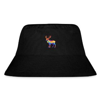Karibu Bunte Kawaii Cartoon Figur Clipart - Stanley/Stella recycelter Bucket Hat - Schwarz - Vorne