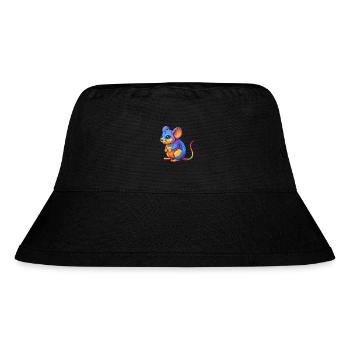 mouse Colorful Kawaii Cartoon Character Clipart - Stanley/Stella Recycled Bucket Hat - black - Front