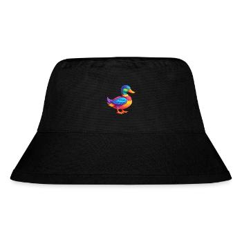 Mallard Colorful Kawaii Cartoon Character Bird - Stanley/Stella Recycled Bucket Hat - black - Front