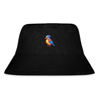 Jay Bird Bunte Kawaii Cartoon Figur Vogel - Stanley/Stella recycelter Bucket Hat - Schwarz - Vorne