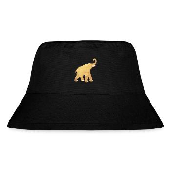 Yoga Elephant India Gold Luxury Mediation Energy - Stanley/Stella Recycled Bucket Hat - black - Front
