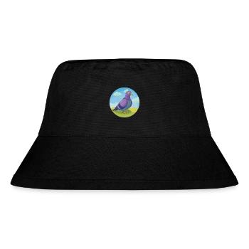 Taube Niedliche Kawaii Cartoon Clipart Tier Haustier - Stanley/Stella recycelter Bucket Hat - Schwarz - Vorne