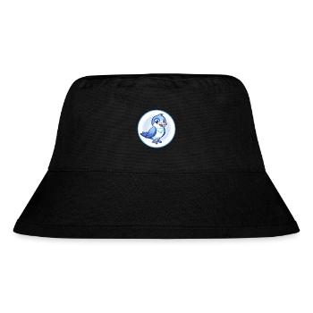 Kuckuck Vogel Blau Kawaii Cartoon Figur Clipart - Stanley/Stella recycelter Bucket Hat - Schwarz - Vorne