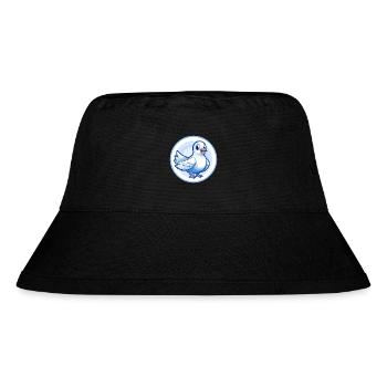 Taube Blau Kawaii Cartoon Figur Clipart Haustier - Stanley/Stella recycelter Bucket Hat - Schwarz - Vorne