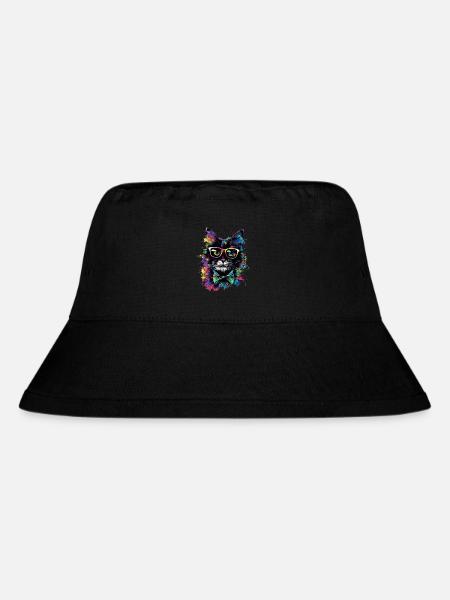 Professor Katze - Stanley/Stella recycelter Bucket Hat - Schwarz