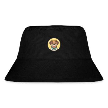 Tyroler Bracke Hunderasse Cartoon Kawaii Clipart - Stanley/Stella recycelter Bucket Hat - Schwarz - Vorne
