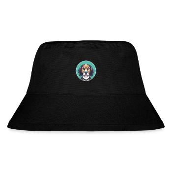 Litauische Laufhund Rasse Karikatur Kawaii Clipart - Stanley/Stella recycelter Bucket Hat - Schwarz - Vorne