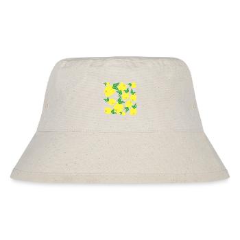 Zitronen Muster - Stanley/Stella recycelter Bucket Hat - Naturweiß - Vorne