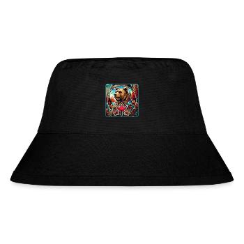 Kanada Bär Natur Design - Stanley/Stella recycelter Bucket Hat - Schwarz - Vorne