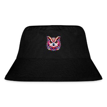 Eule - Stanley/Stella recycelter Bucket Hat - Schwarz - Vorne