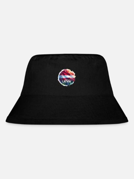 Made in Lettland Geschenk - Stanley/Stella recycelter Bucket Hat - Schwarz