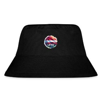 Latvia Flag Flag Gift - Stanley/Stella Recycled Bucket Hat - black - Front