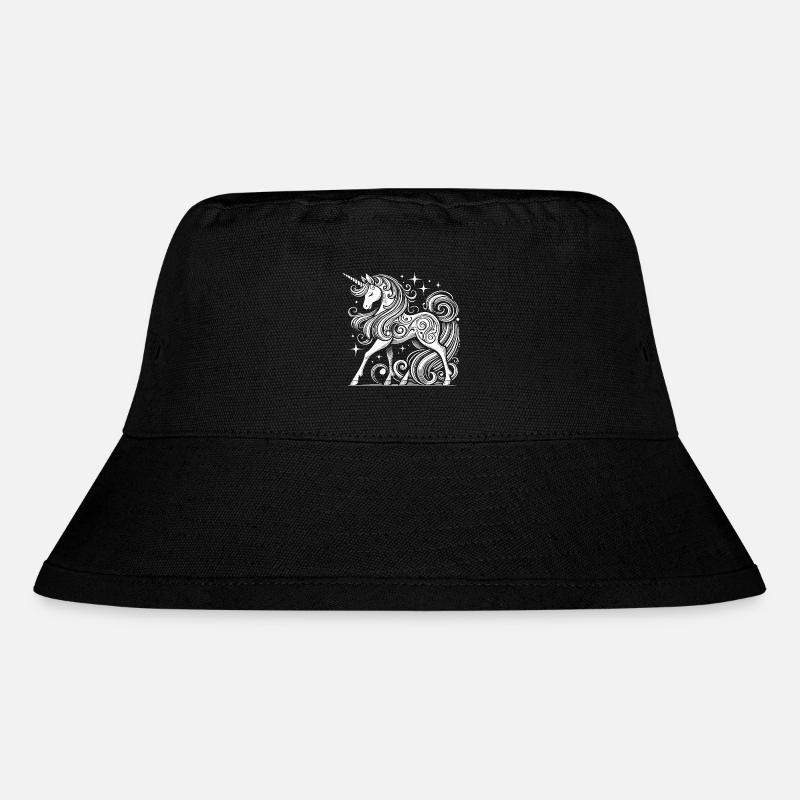 Élégante silhouette de licorne blanche - Bob recyclé Stanley/Stella - noir
