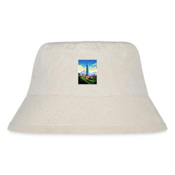 Taipei Taiwan Travel Poster Souvenir Painting WPA - Stanley/Stella Recycled Bucket Hat - natural - Front