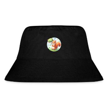 Save the Trees Squirrel - Stanley/Stella Recycled Bucket Hat - black - Front