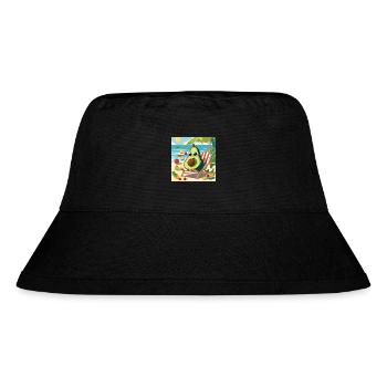 vegan, vegetarisch, veganer Humor - Stanley/Stella recycelter Bucket Hat - Schwarz - Vorne
