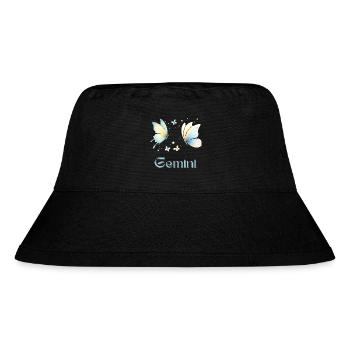 Elegantes Gemini Sternzeichen Aquarell Geschenk - Stanley/Stella recycelter Bucket Hat - Schwarz - Vorne
