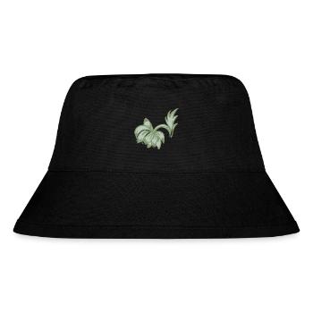 schöne, hängende Blume, florales Design - Stanley/Stella recycelter Bucket Hat - Schwarz - Vorne
