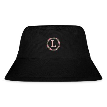 L Monogram, Couronne de fleurs, Personnalisable - Bob recyclé Stanley/Stella - noir - Devant