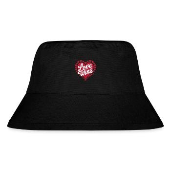 Love Wins Heart Design - Stanley/Stella Recycled Bucket Hat - black - Front
