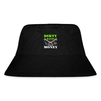 Auto Tuning Schrauber Kult Shirt Dirty Hands (25) - Stanley/Stella recycelter Bucket Hat - Schwarz - Vorne
