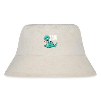 Apatosaurus Dino Baby Gratis Umarmungen Geschenk - Stanley/Stella recycelter Bucket Hat - Naturweiß - Vorne