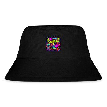 Couleurs néon style vif UV - Bob recyclé Stanley/Stella - noir - Devant