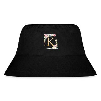 K Monogram, Floral, Personnalisable - Bob recyclé Stanley/Stella - noir - Devant