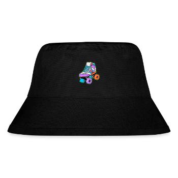 Rollschuh Schlittschuhläufer - Stanley/Stella recycelter Bucket Hat - Schwarz - Vorne